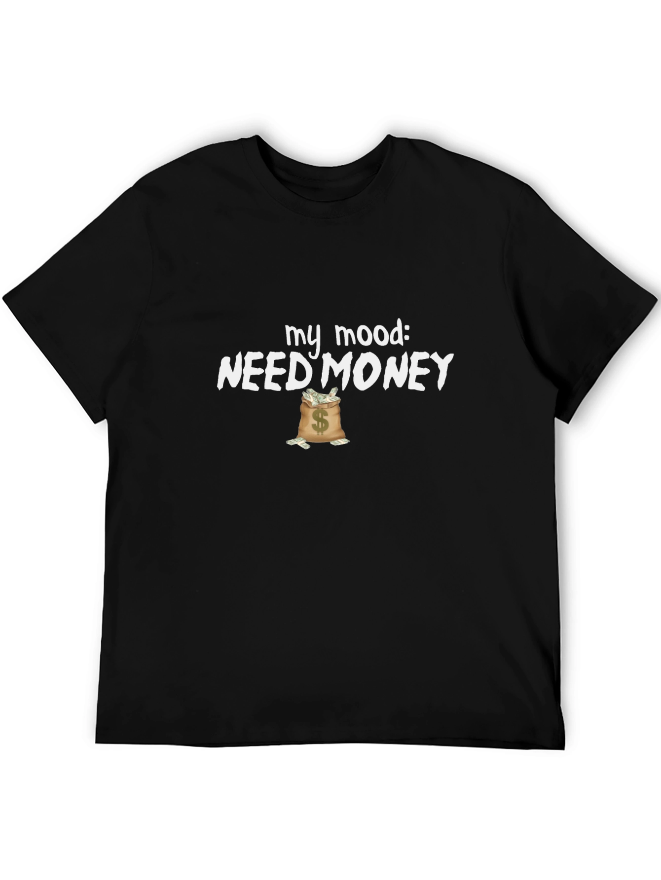 Need Money Graphic T-Shirt - Black Cotton Tee
