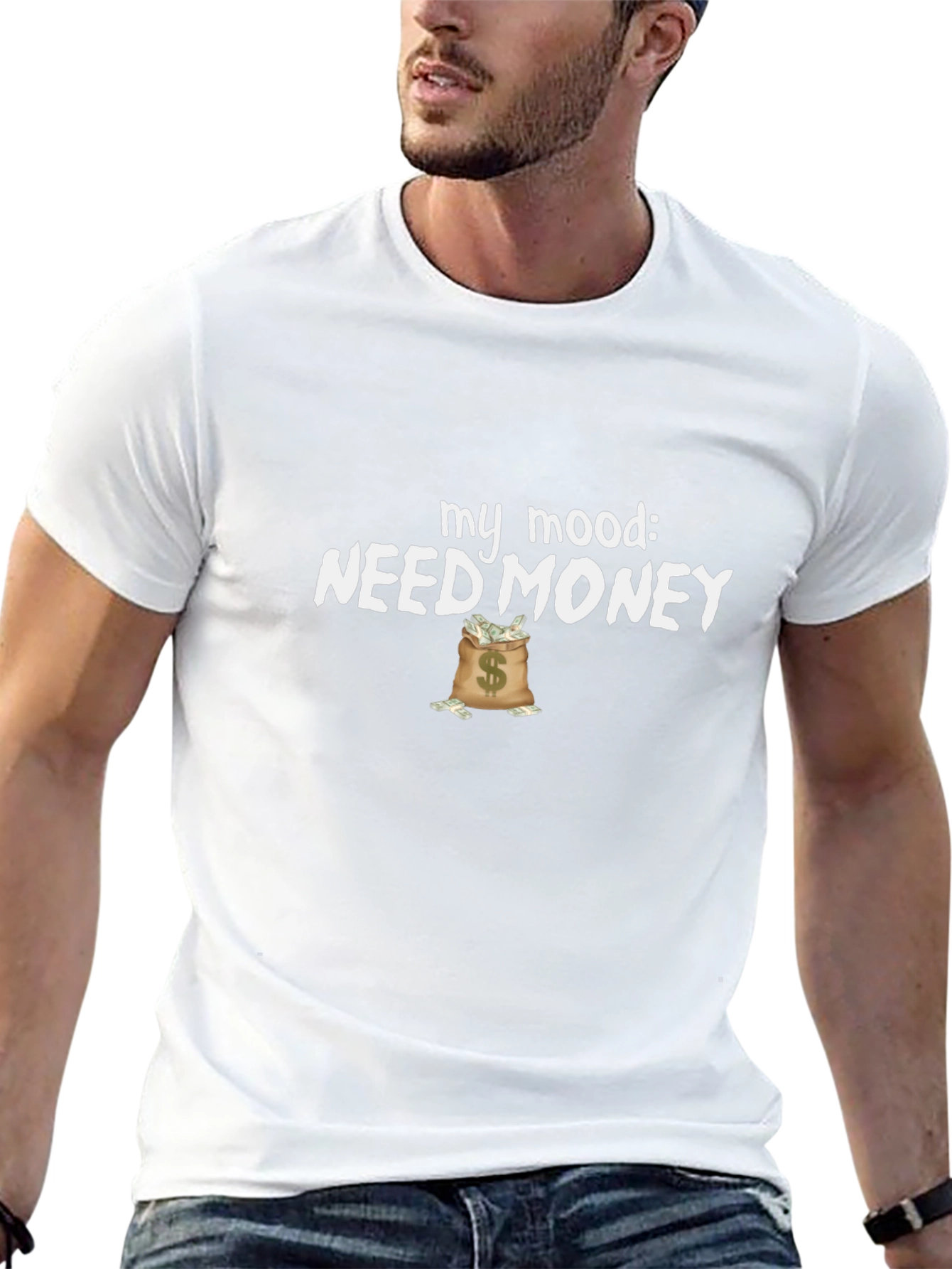 Need Money Graphic T-Shirt - Black Cotton Tee