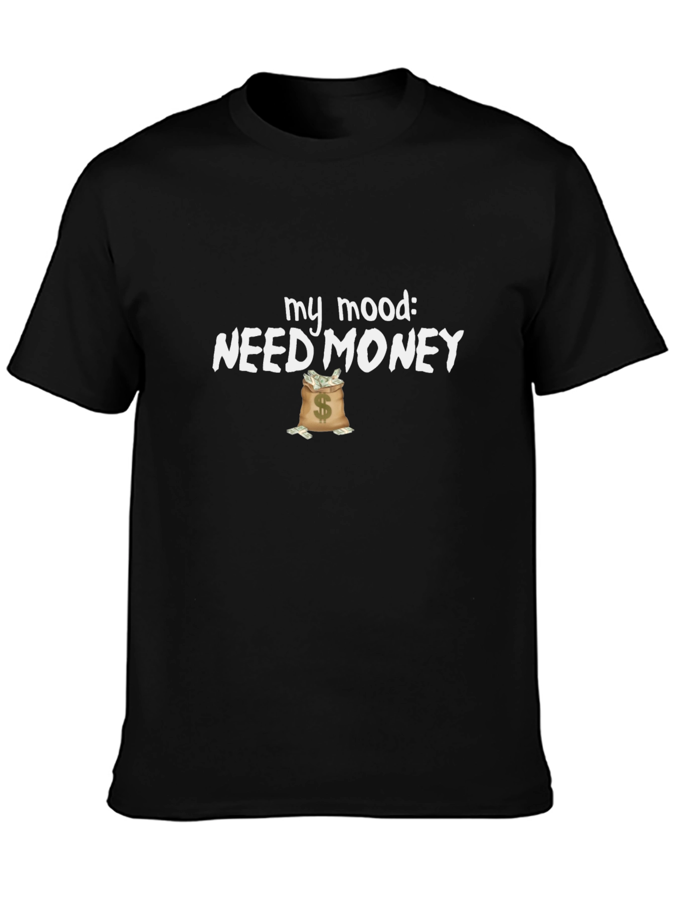 Need Money Graphic T-Shirt - Black Cotton Tee