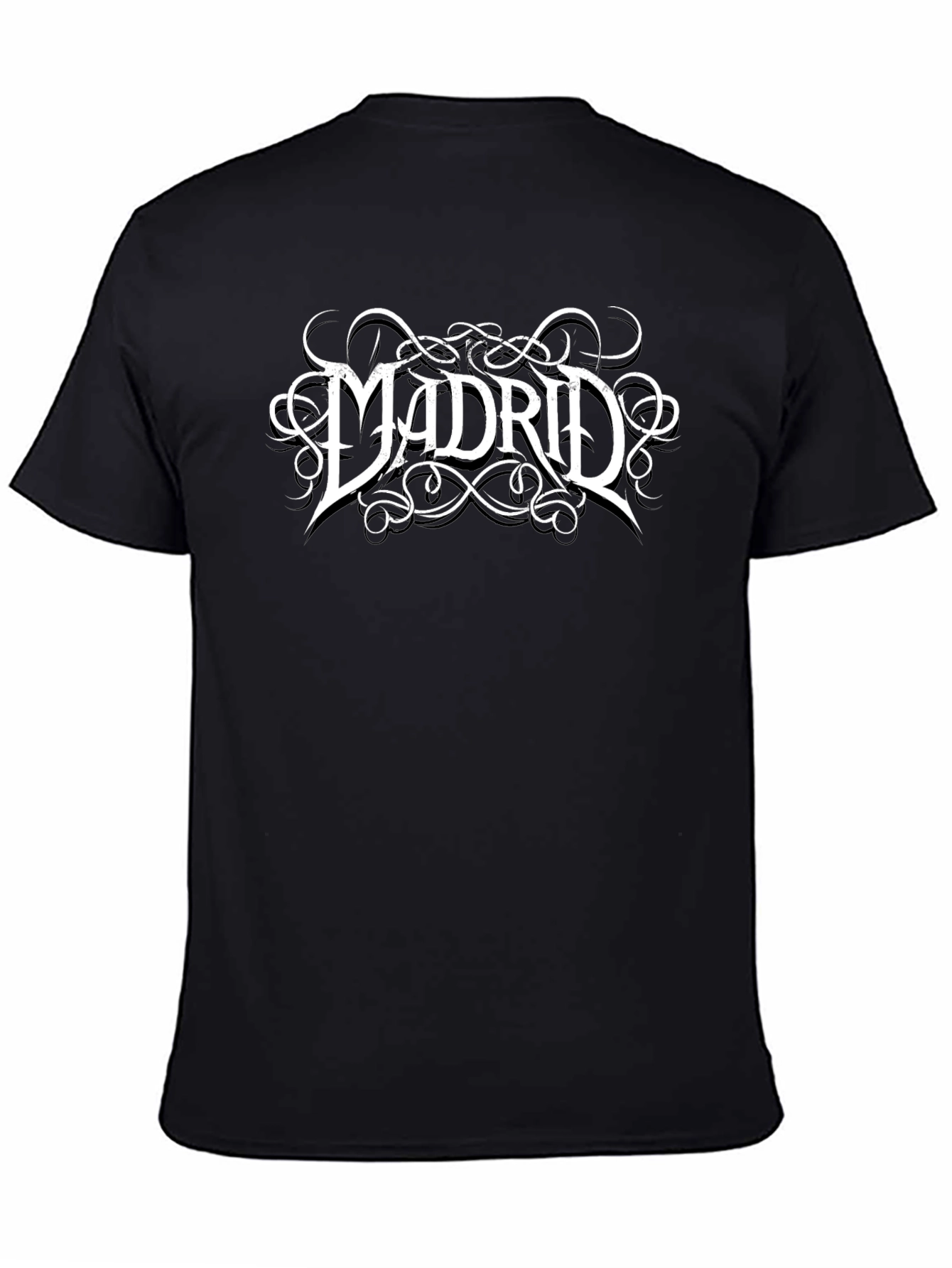 Madrid Graphic Tee - Classic Style Black T-Shirt