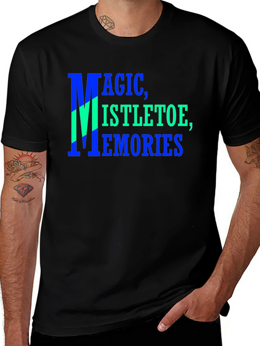 Magic Mistletoe Memories Black Graphic T-Shirt