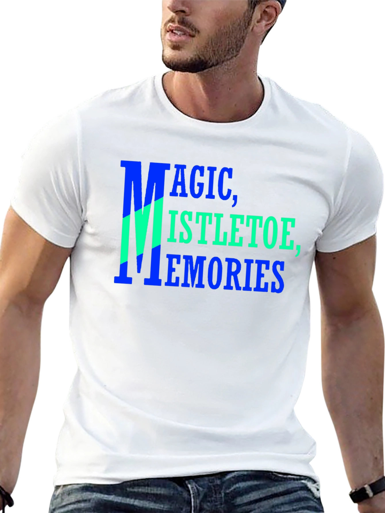 Magic Mistletoe Memories Black Graphic T-Shirt