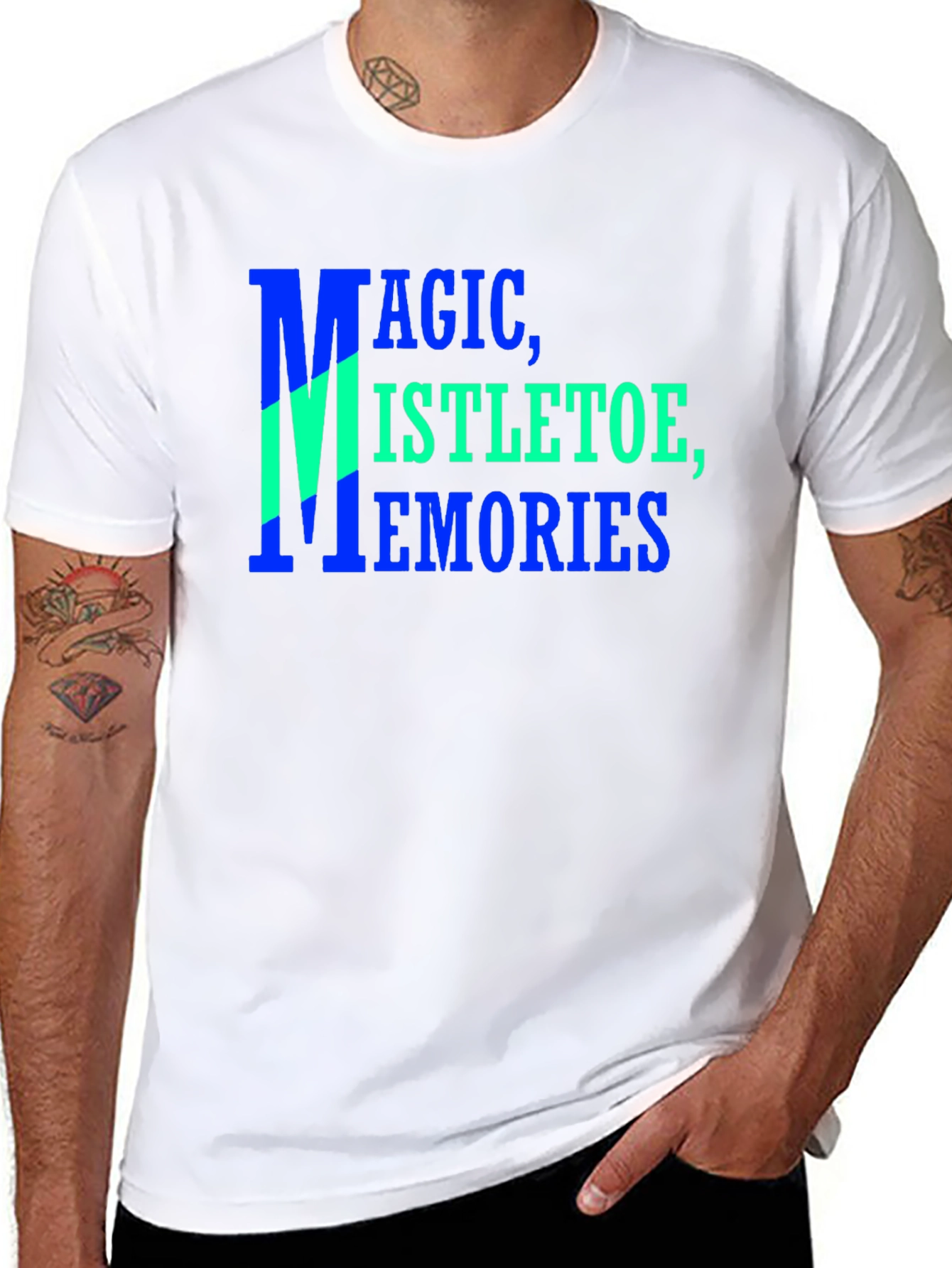Magic Mistletoe Memories Black Graphic T-Shirt