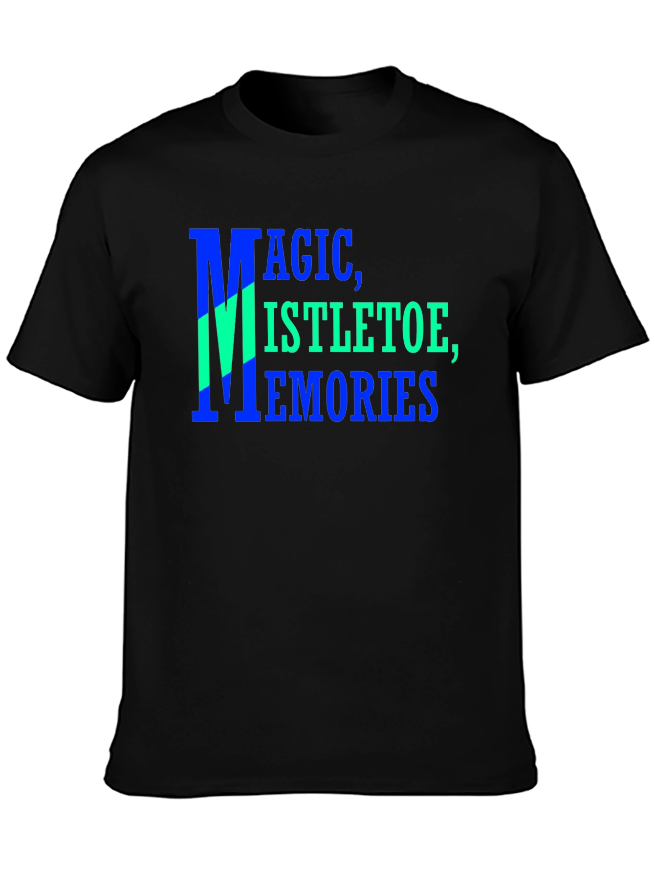 Magic Mistletoe Memories Black Graphic T-Shirt