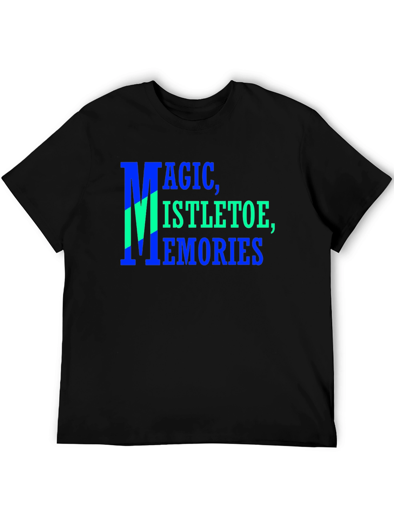 Magic Mistletoe Memories Black Graphic T-Shirt