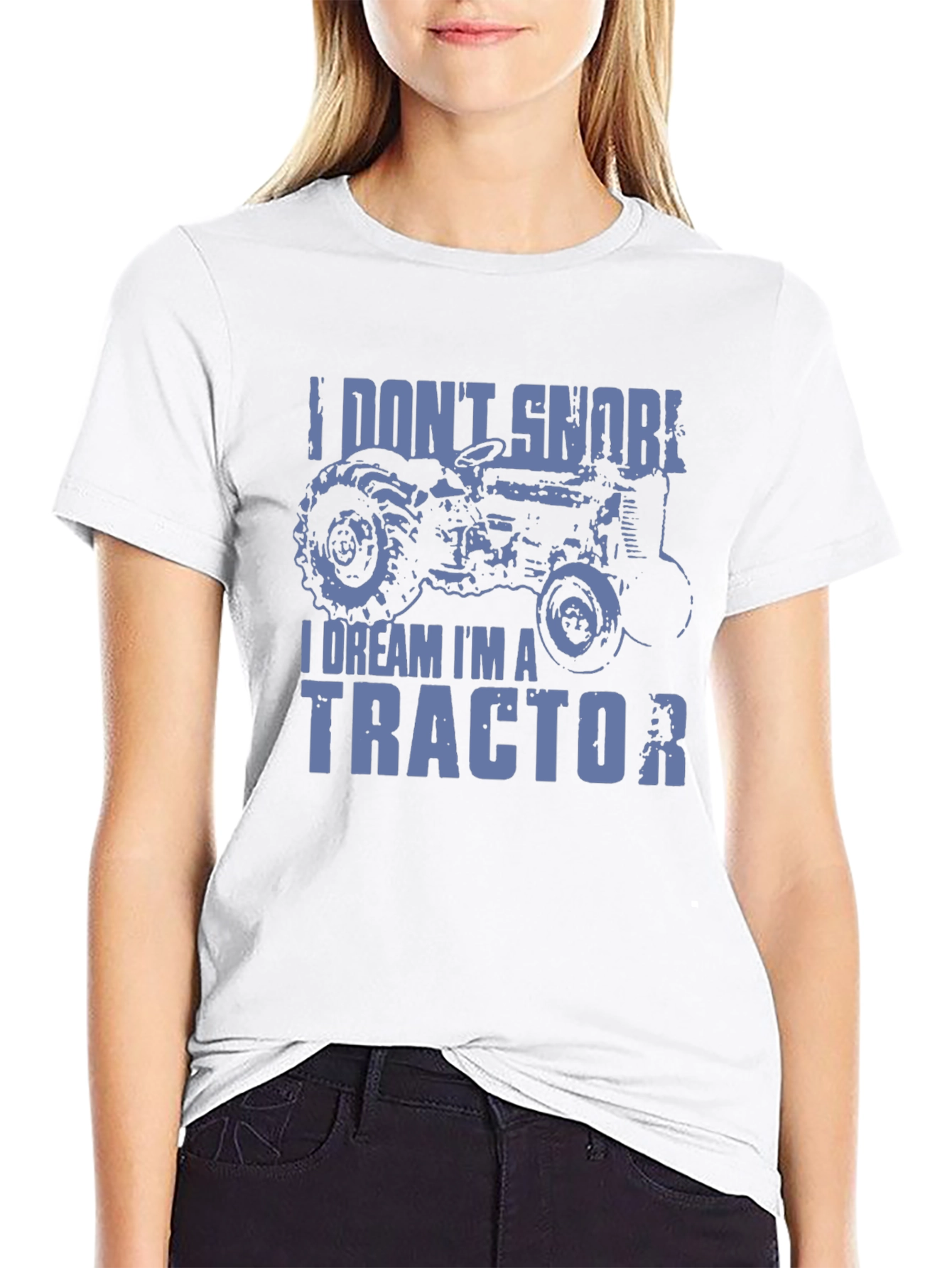 I Dream Im A Tractor Mens Graphic T-Shirt