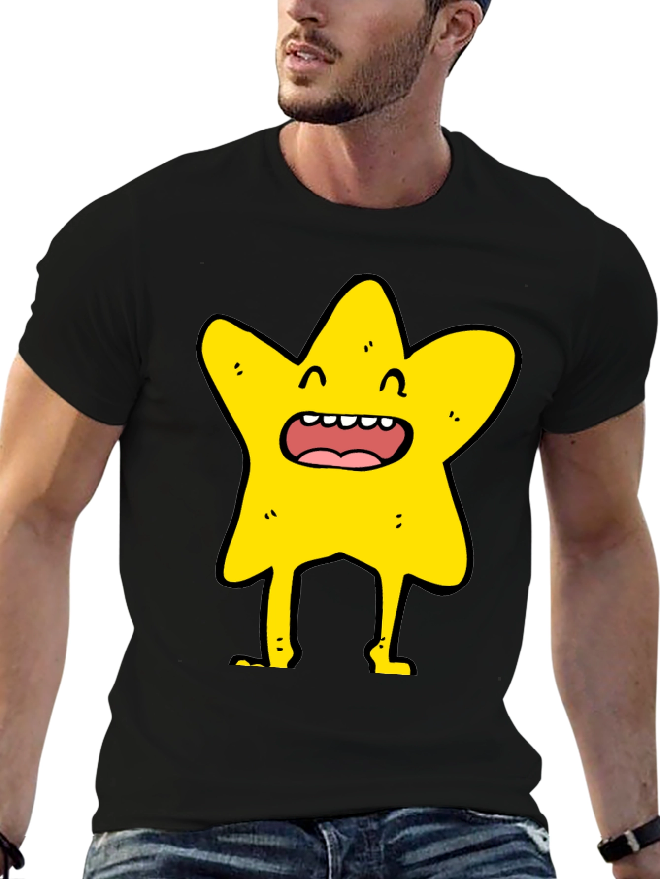 Star Character Black T-Shirt
