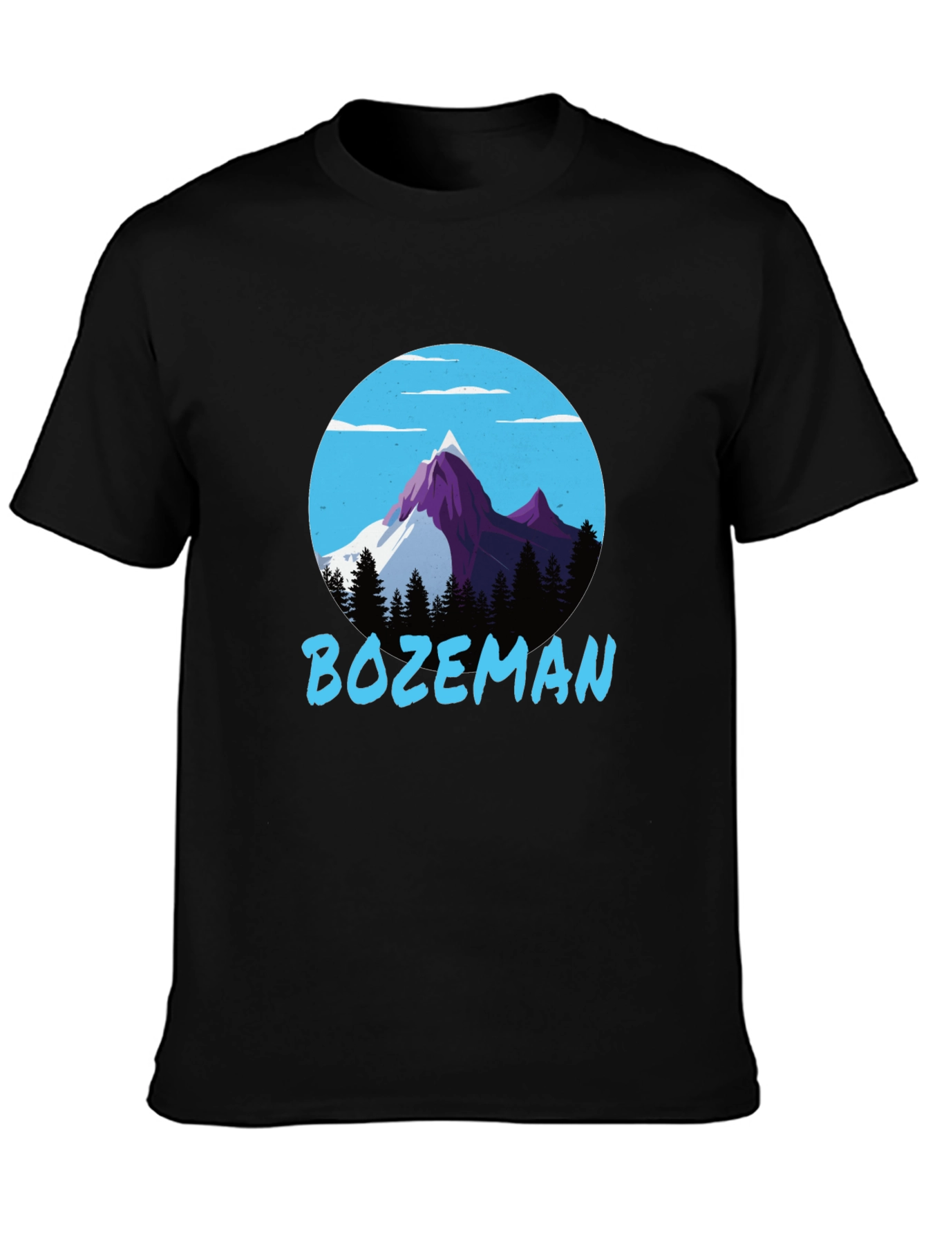 Bozeman Mountain Graphic Tee - Black