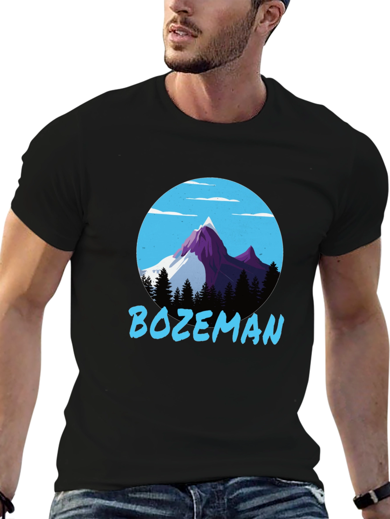 Bozeman Mountain Graphic Tee - Black