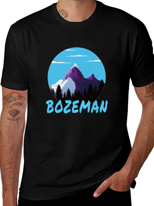 Bozeman Mountain Graphic Tee - Black