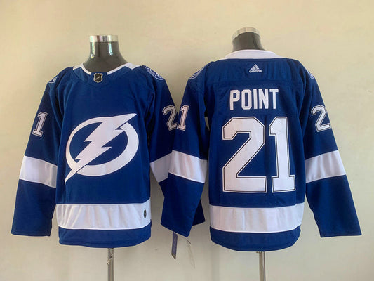 Men's Tampa Bay Lightning Brayden Point #21 Blue Home Breakaway Player Jerseys