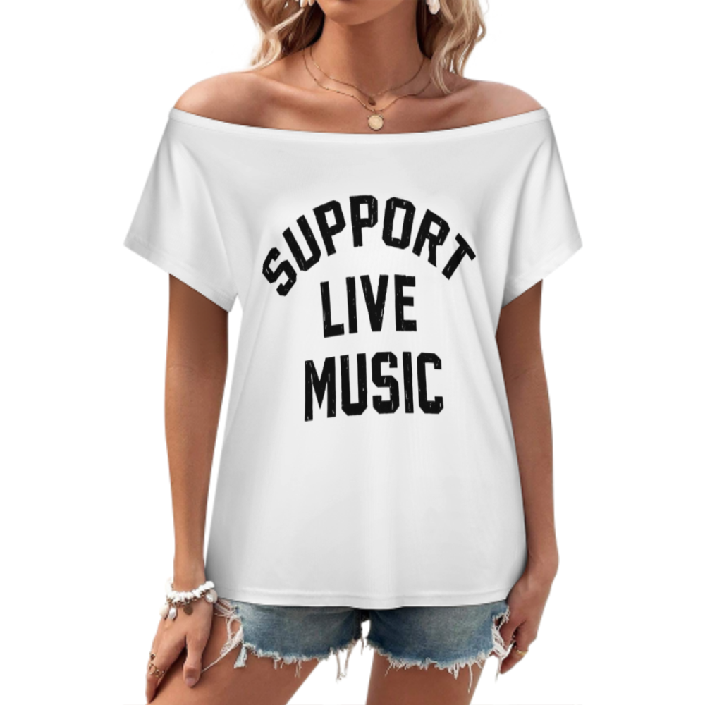 Support Live Music Graphic Tee – Retro Concert Lover Statement Shirt(z408)