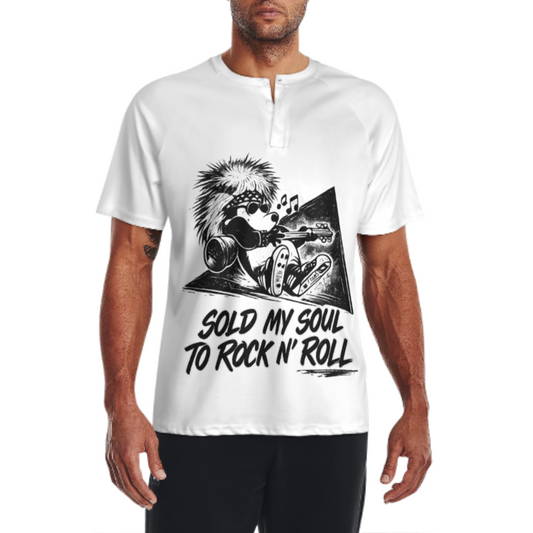 Sold My Soul To Rock N Roll Vintage Graphic T-Shirt – Retro Music Lover Punk Rock Band Tee(z368)