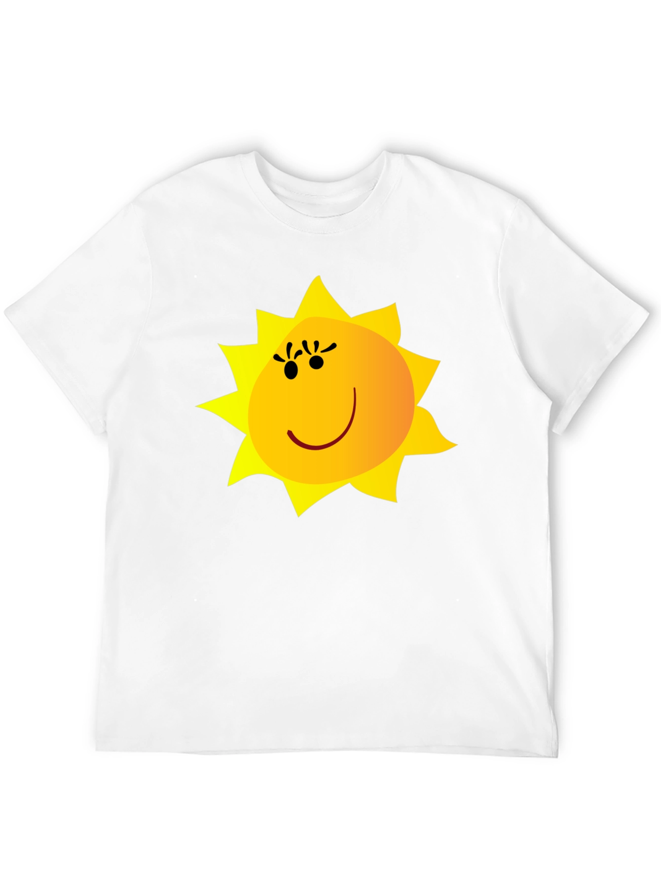 Happy Sun Graphic Tee - Black Cotton Blend