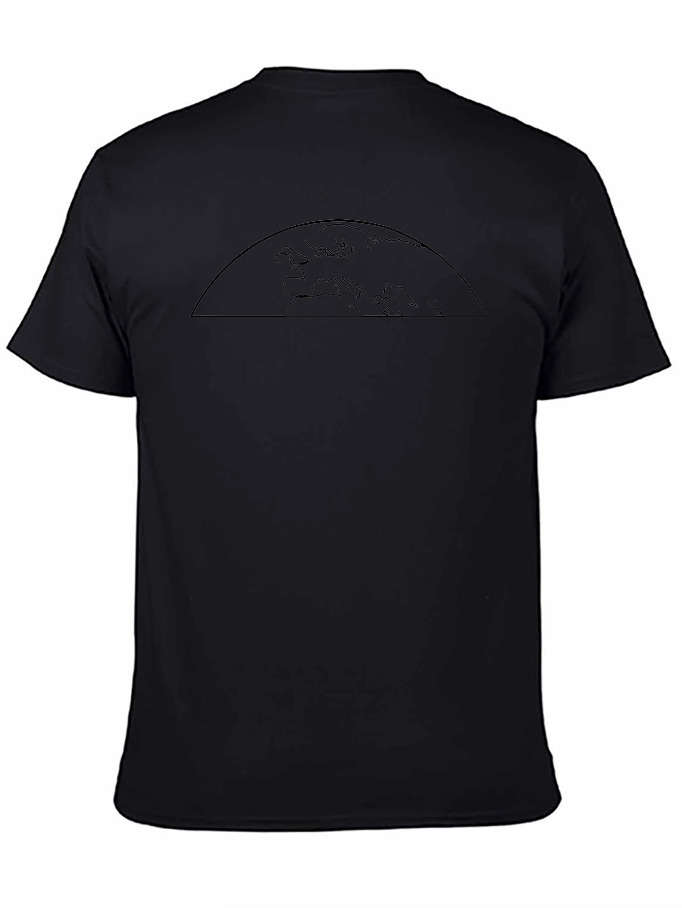 Earth Outline Graphic Tee - Minimalist Style
