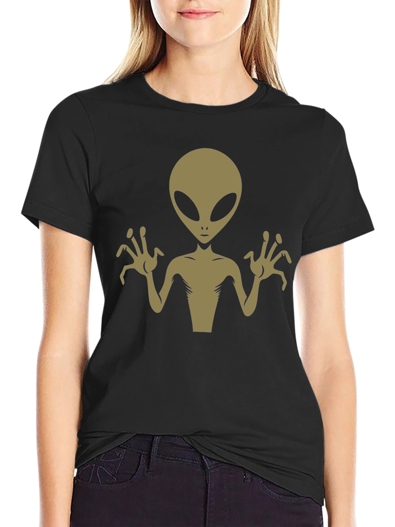 Alien Graphic Black T-Shirt