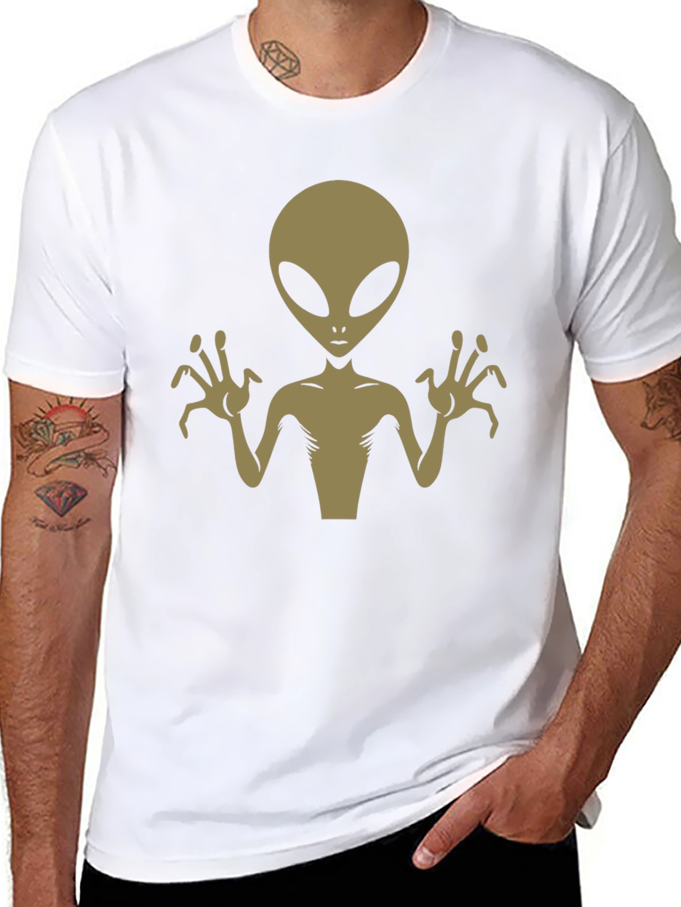 Alien Graphic Black T-Shirt