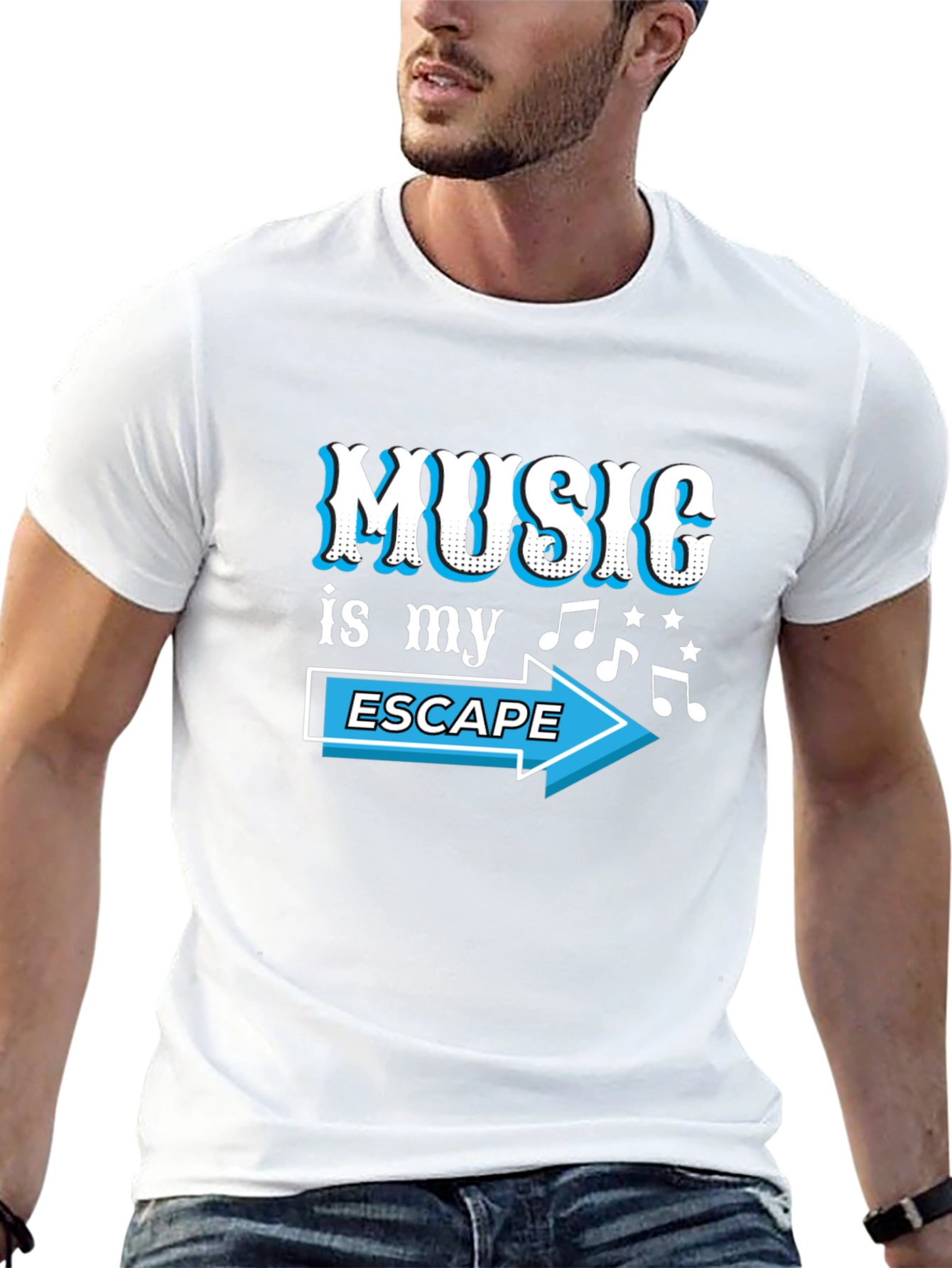 Music is My Escape Graphic T-Shirt