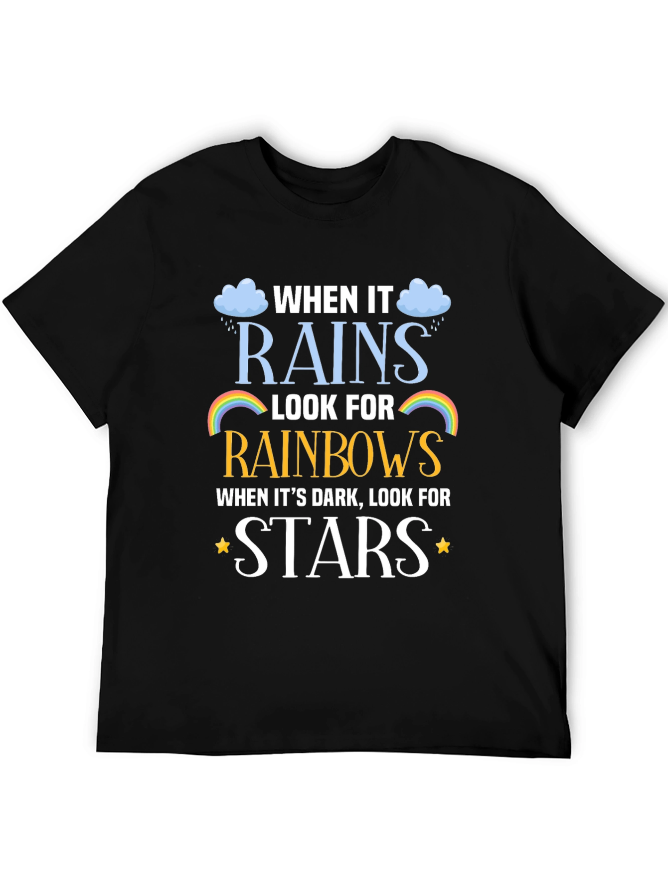 Inspirational Rainbows & Stars Graphic T-Shirt