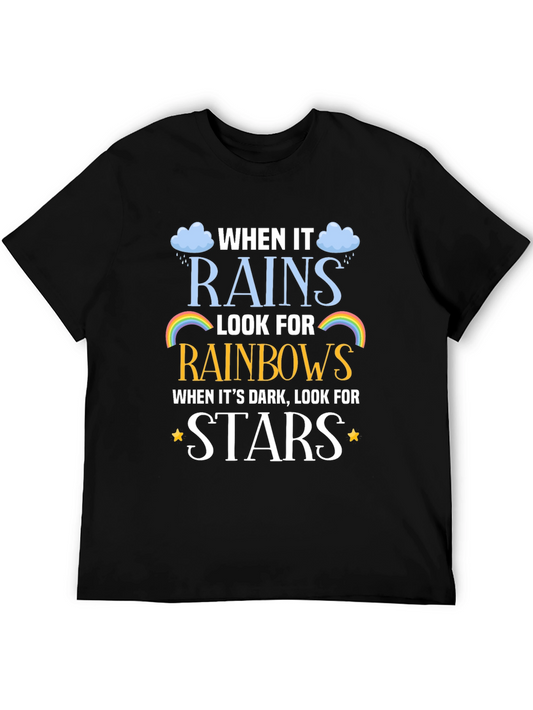 Inspirational Rainbows & Stars Graphic T-Shirt