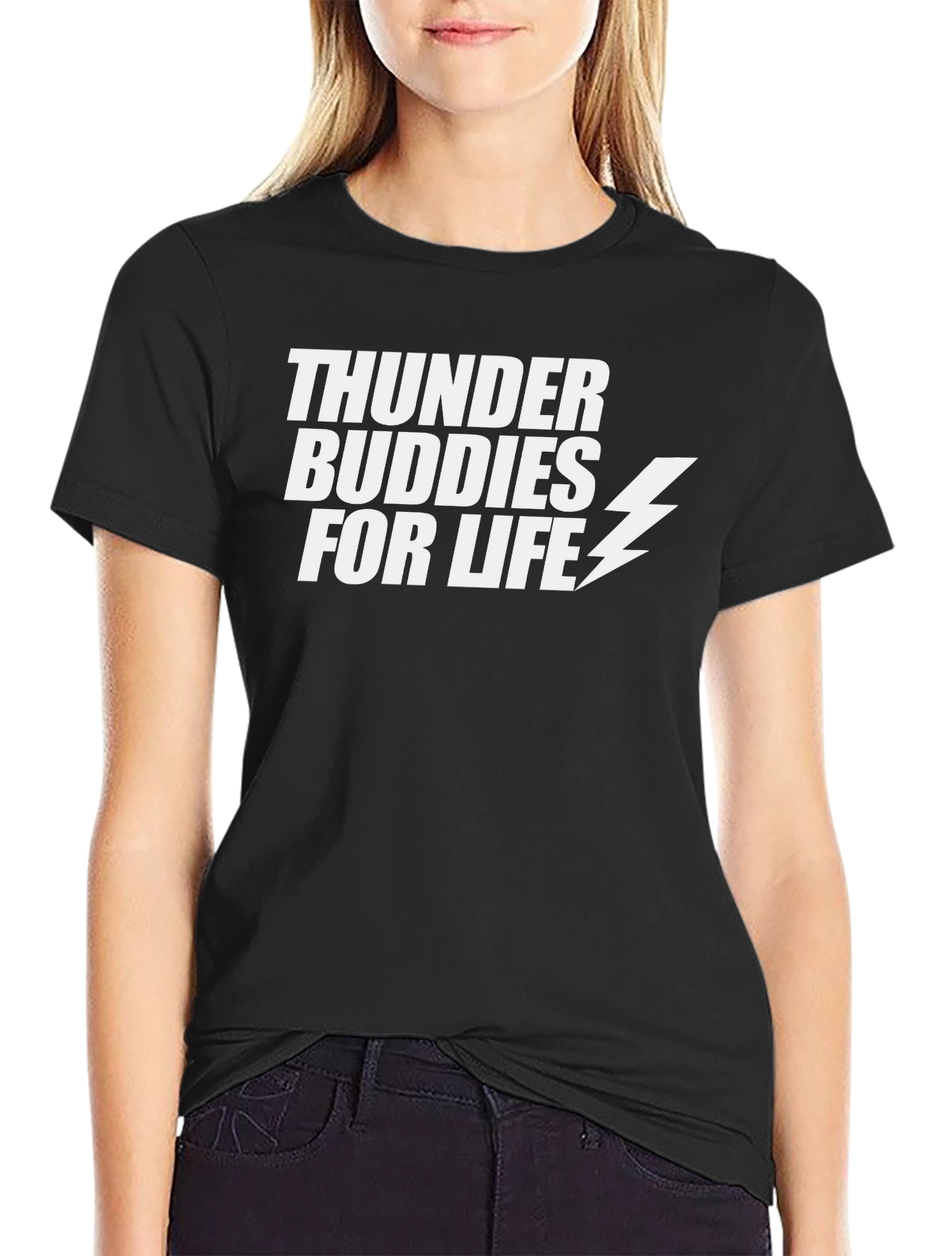 Thunder Buddies For Life Graphic Tee - Black