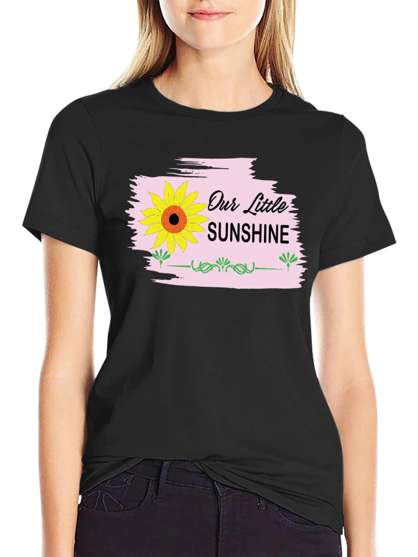 Our Little Sunshine Graphic Tee - Black