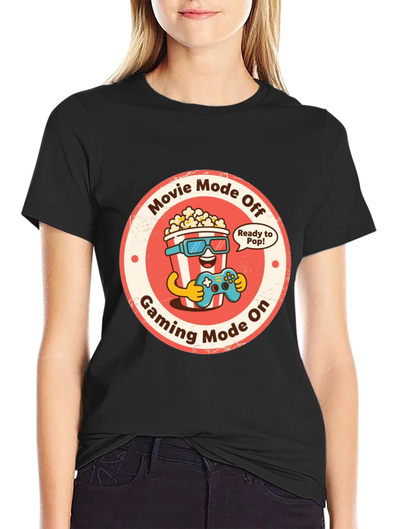Gaming Mode On T-Shirt - Movie Mode Off
