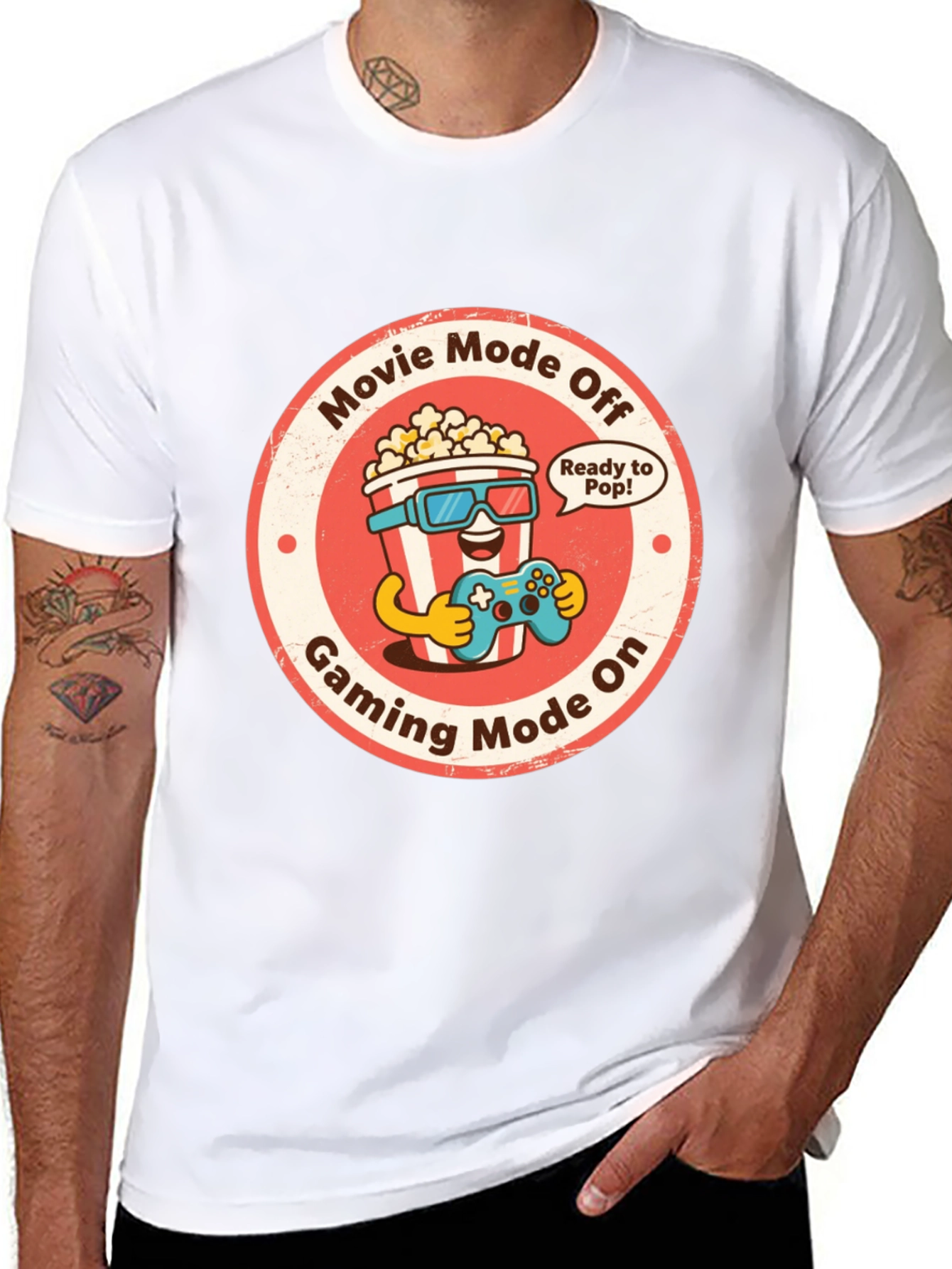 Gaming Mode On T-Shirt - Movie Mode Off