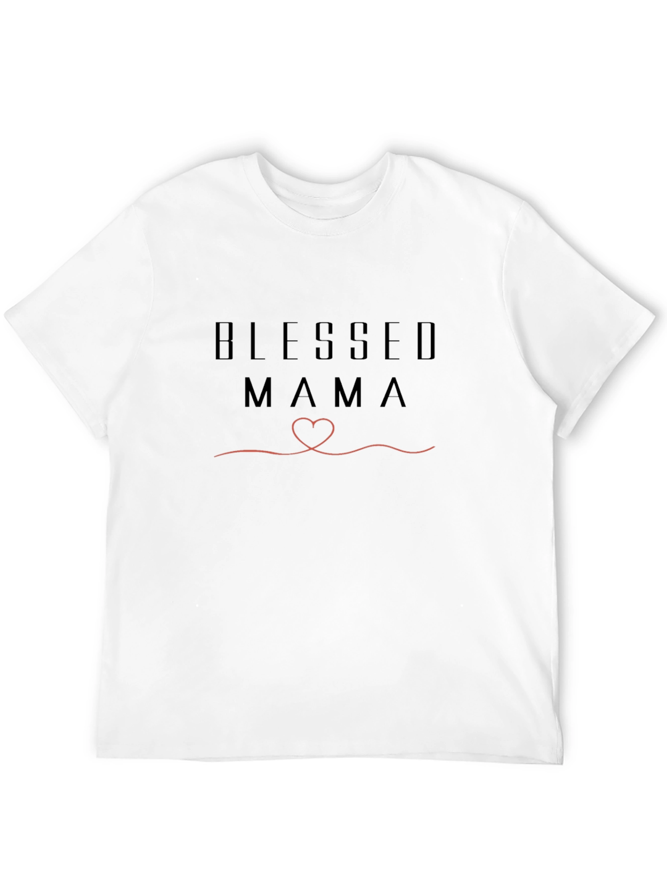 Blessed Mama Graphic Tee - Soft Black Cotton