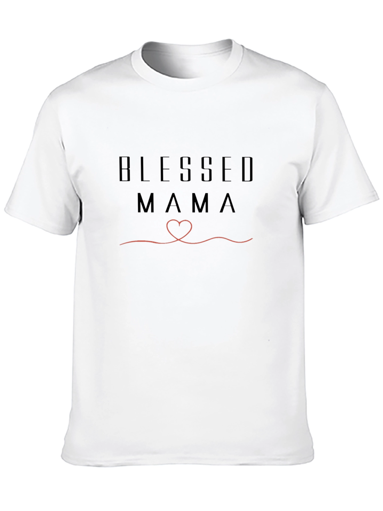 Blessed Mama Graphic Tee - Soft Black Cotton