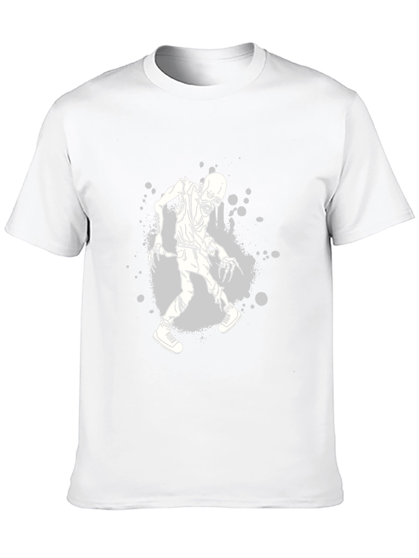 Zombie Graphic Print Black T-Shirt