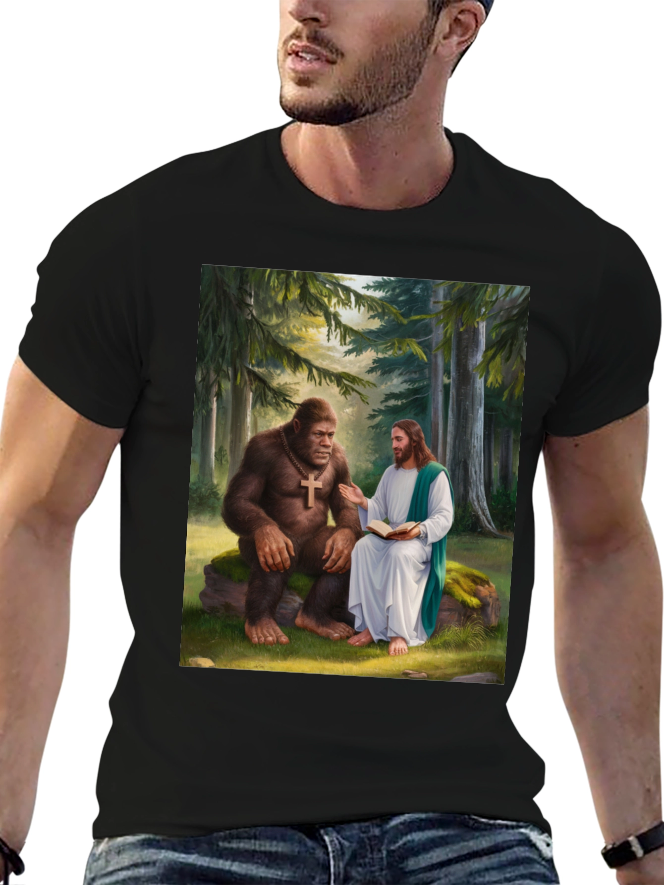 Bigfoot and Jesus T-Shirt