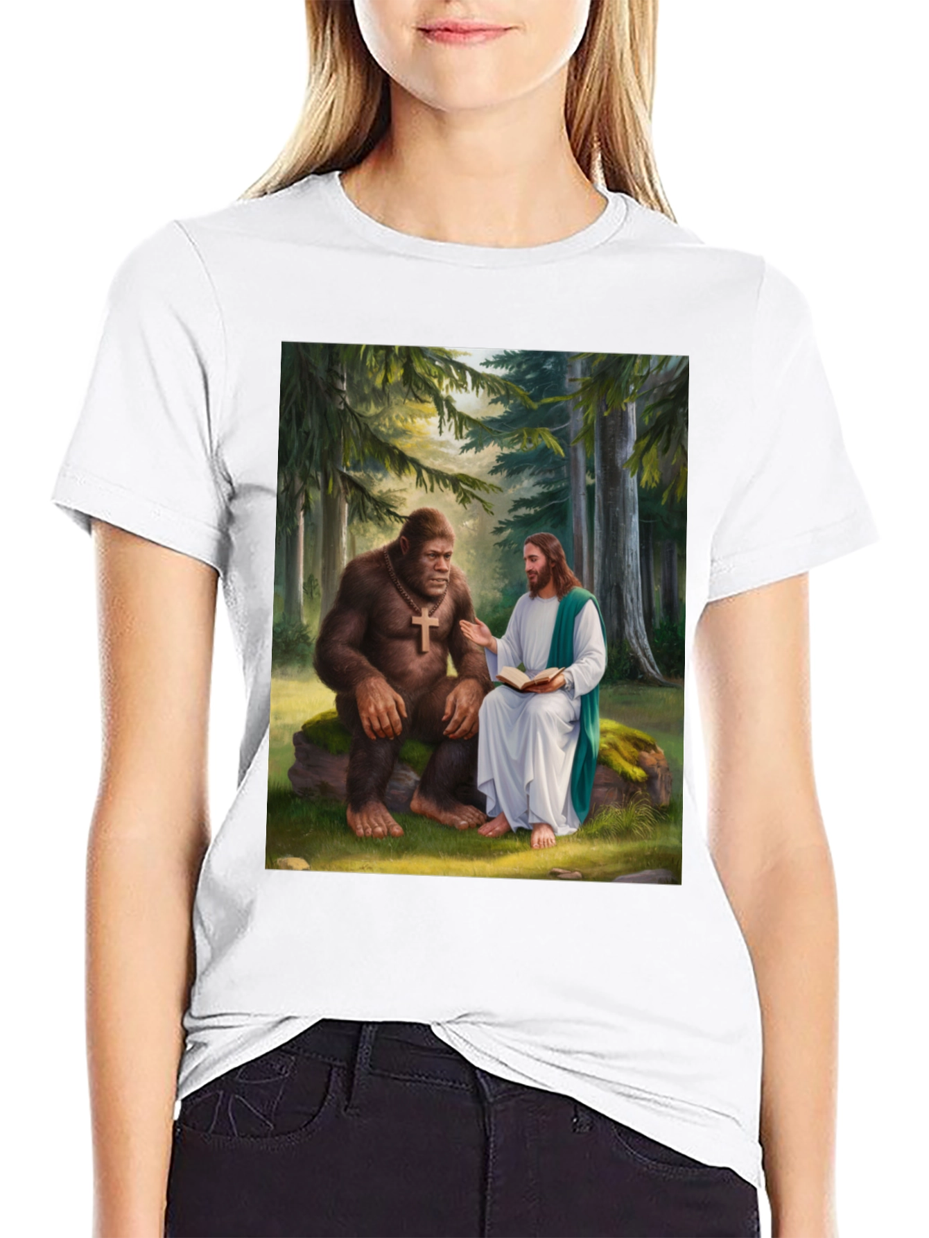 Bigfoot and Jesus T-Shirt