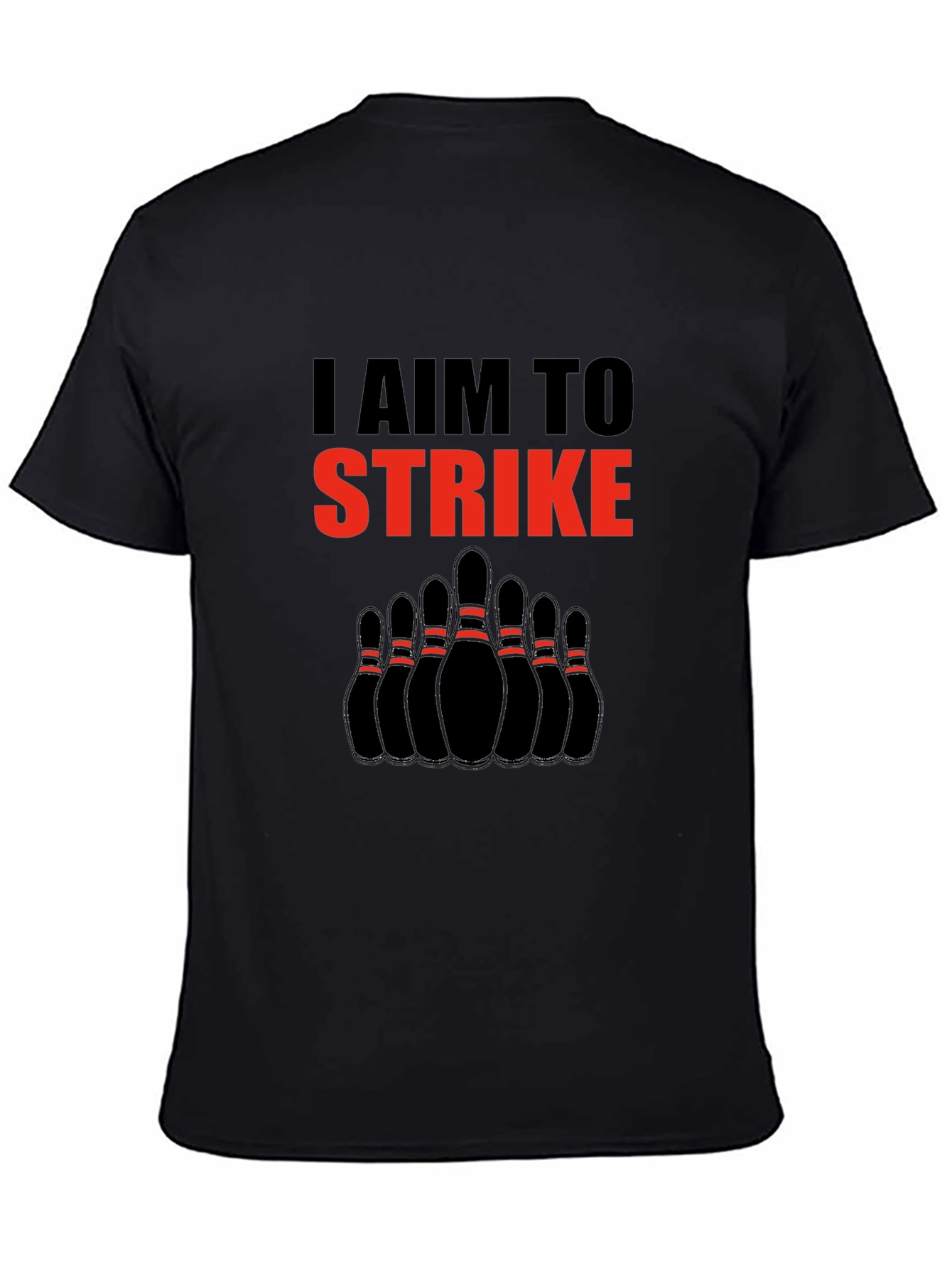 Bowling Strike Graphic Tee - Sporty Mens T-Shirt
