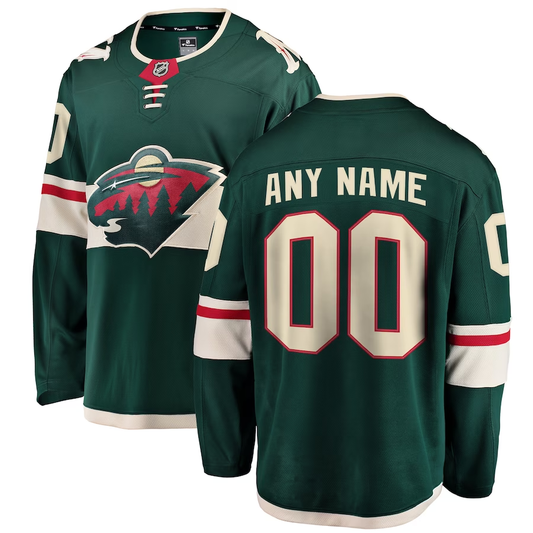 Men's Minnesota Wild Green Home Breakaway Custom Jerseys