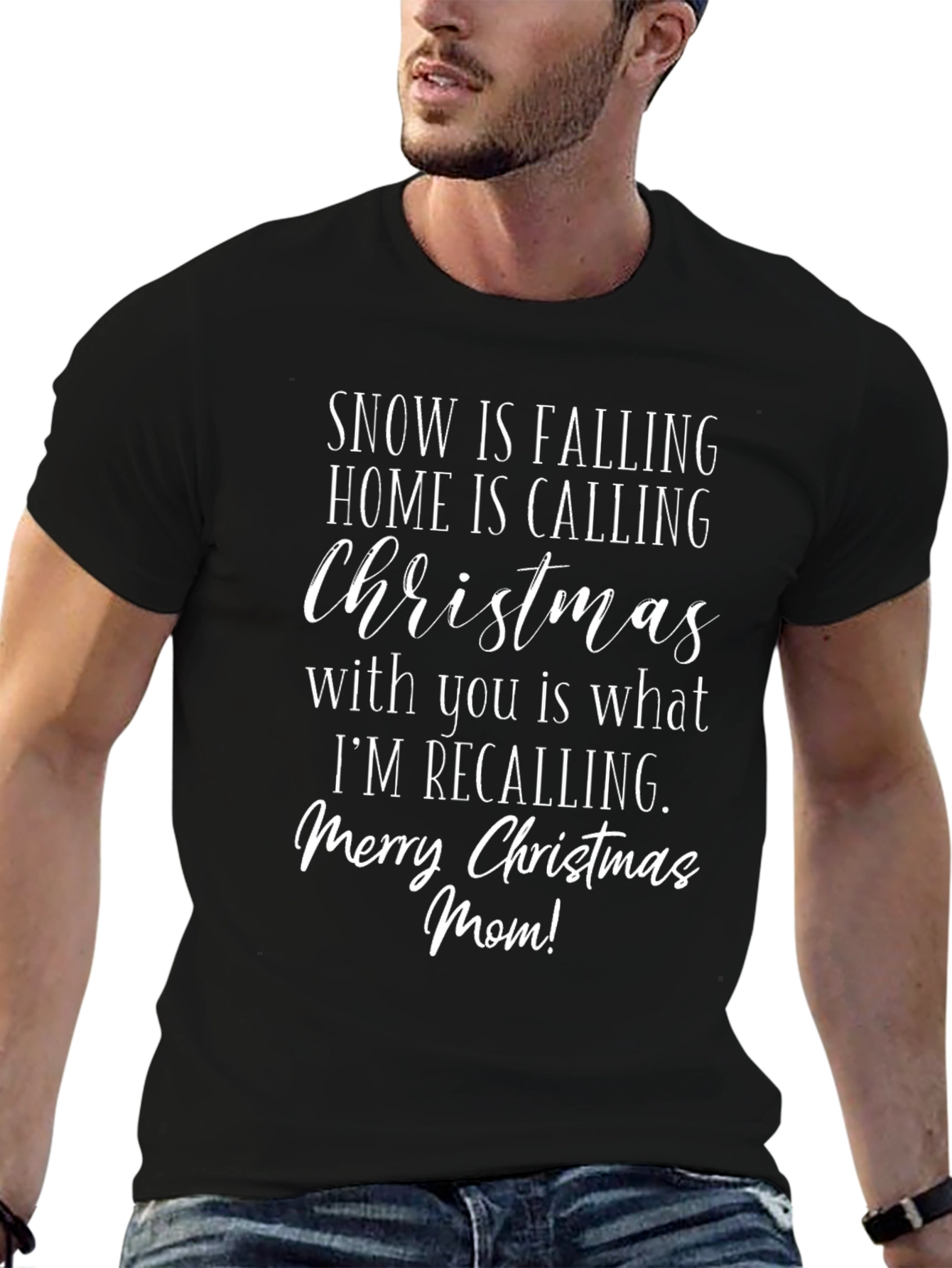 Snow is Falling Christmas T-Shirt for Mom