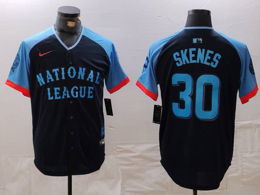 Men's National League Paul Skenes #30 Navy 2024 MLB All-Star Game Limited Player Jerseys