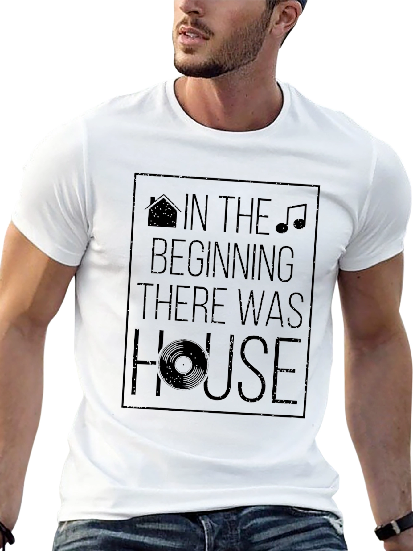 In The Beginning There Was House Graphic Tee