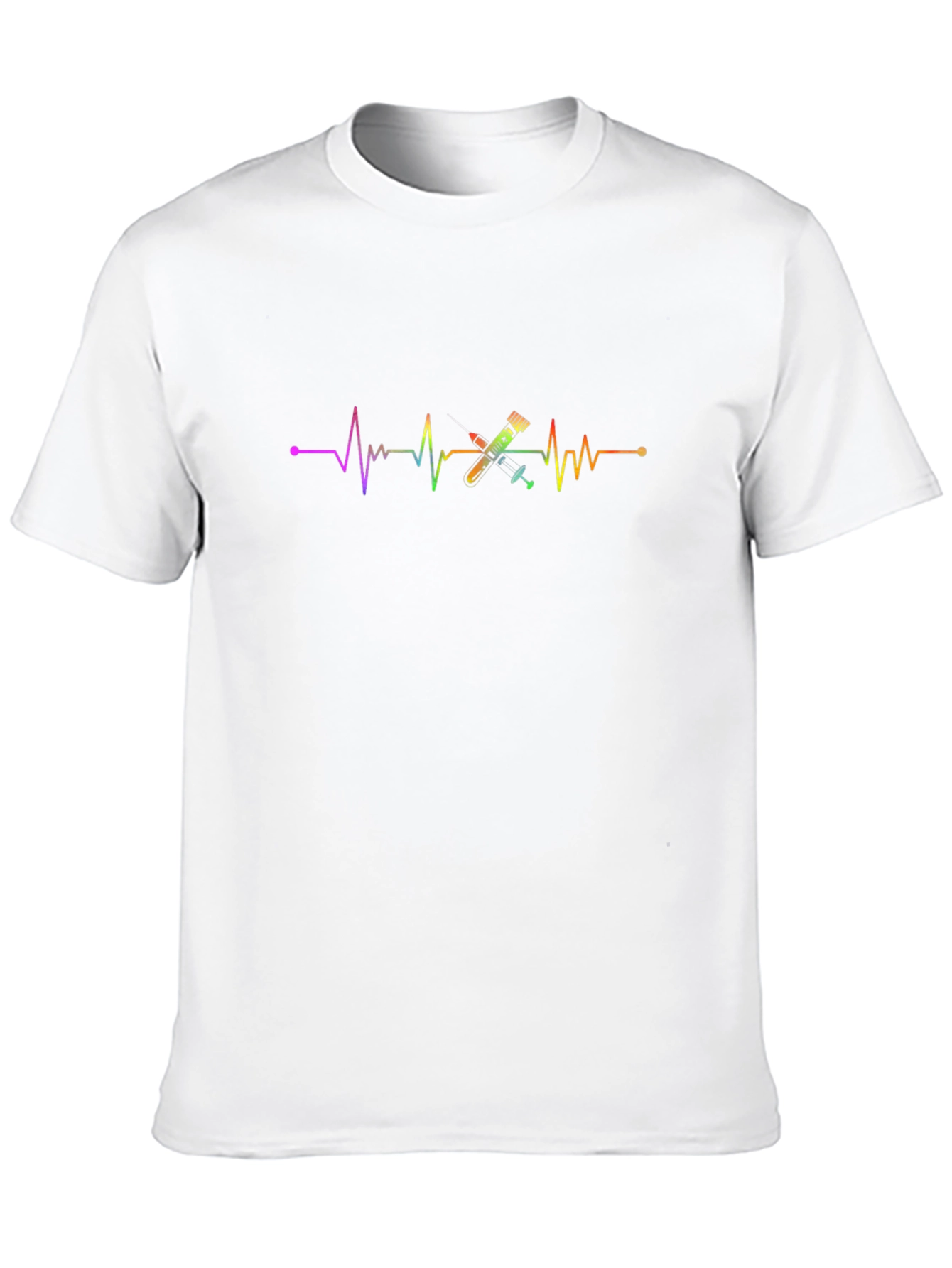 Rainbow Heartbeat Tattoo T-Shirt
