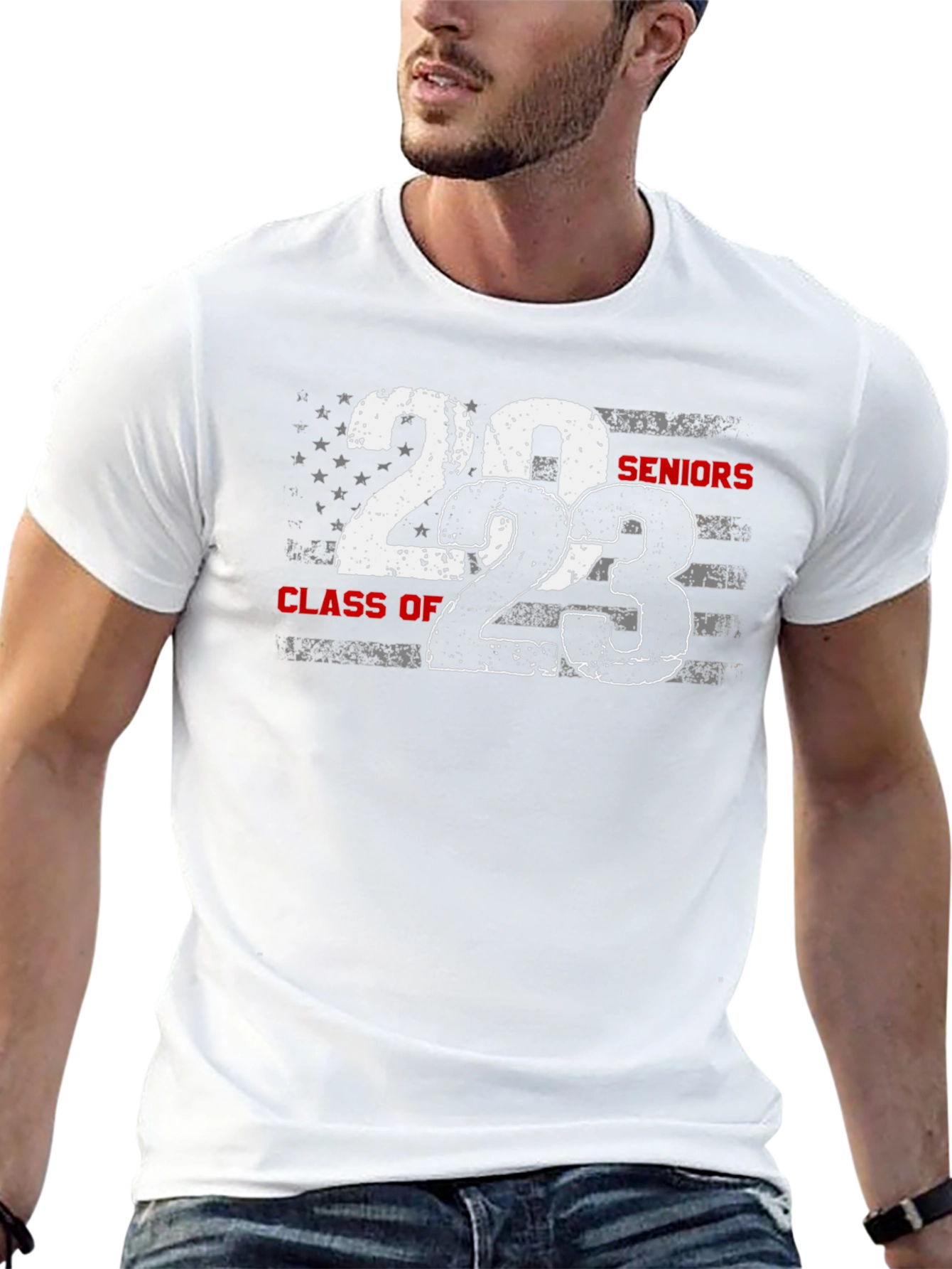 Seniors Class of 2023 Flag Graphic T-Shirt