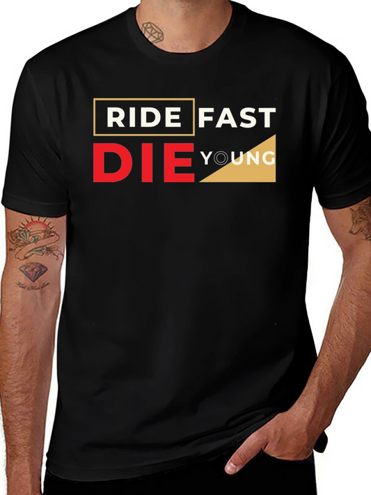 Ride Fast Die Young Graphic Black T-Shirt