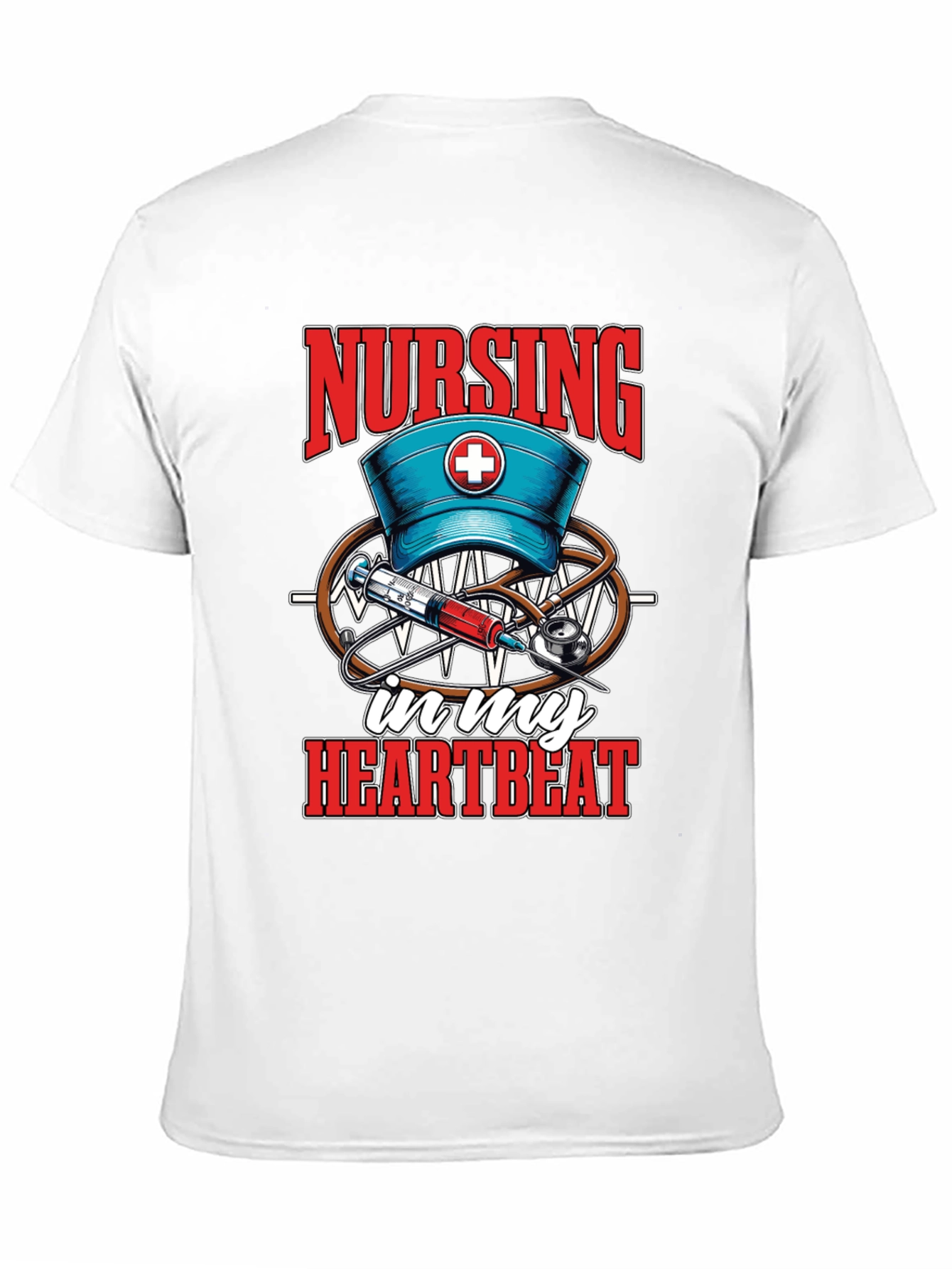 Nursing in My Heartbeat T-Shirt - Medical Staff Apparel