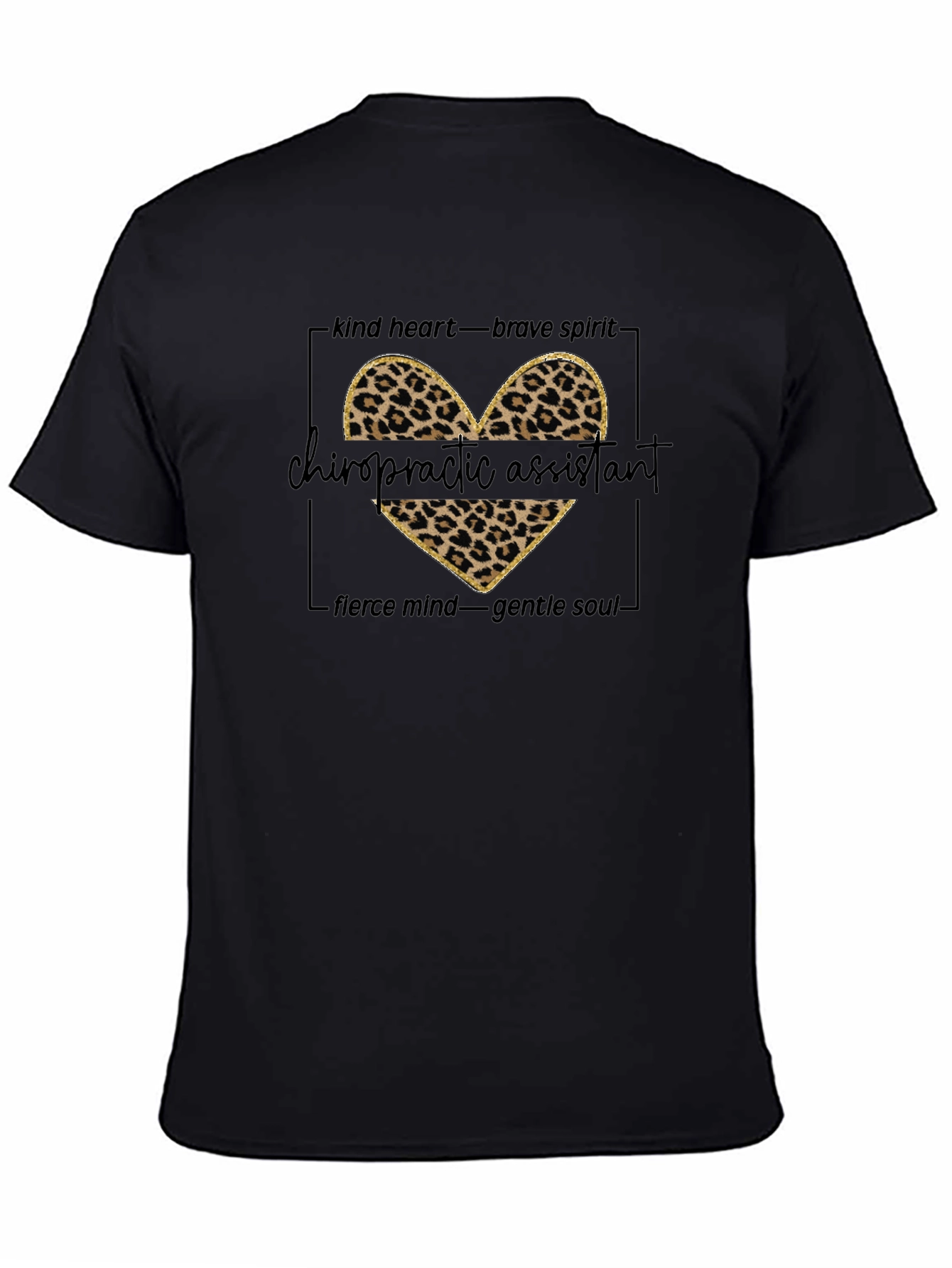 Chiropractic Assistant Leopard Heart T-Shirt