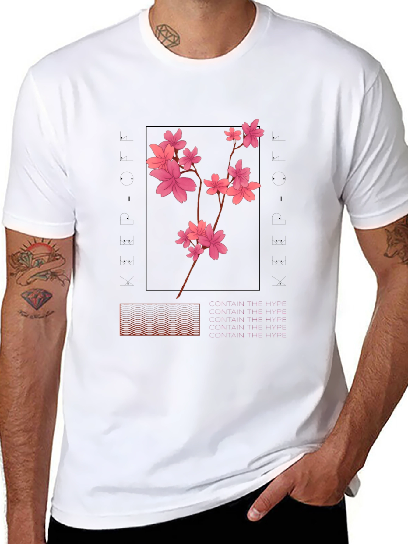Sakura Black T-Shirt - Aesthetic Floral Design