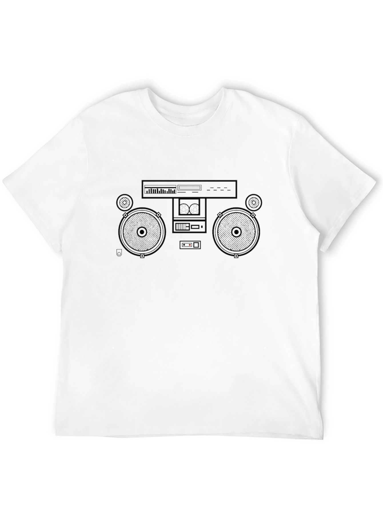 Retro Boombox Graphic Tee - Classic 80s Style