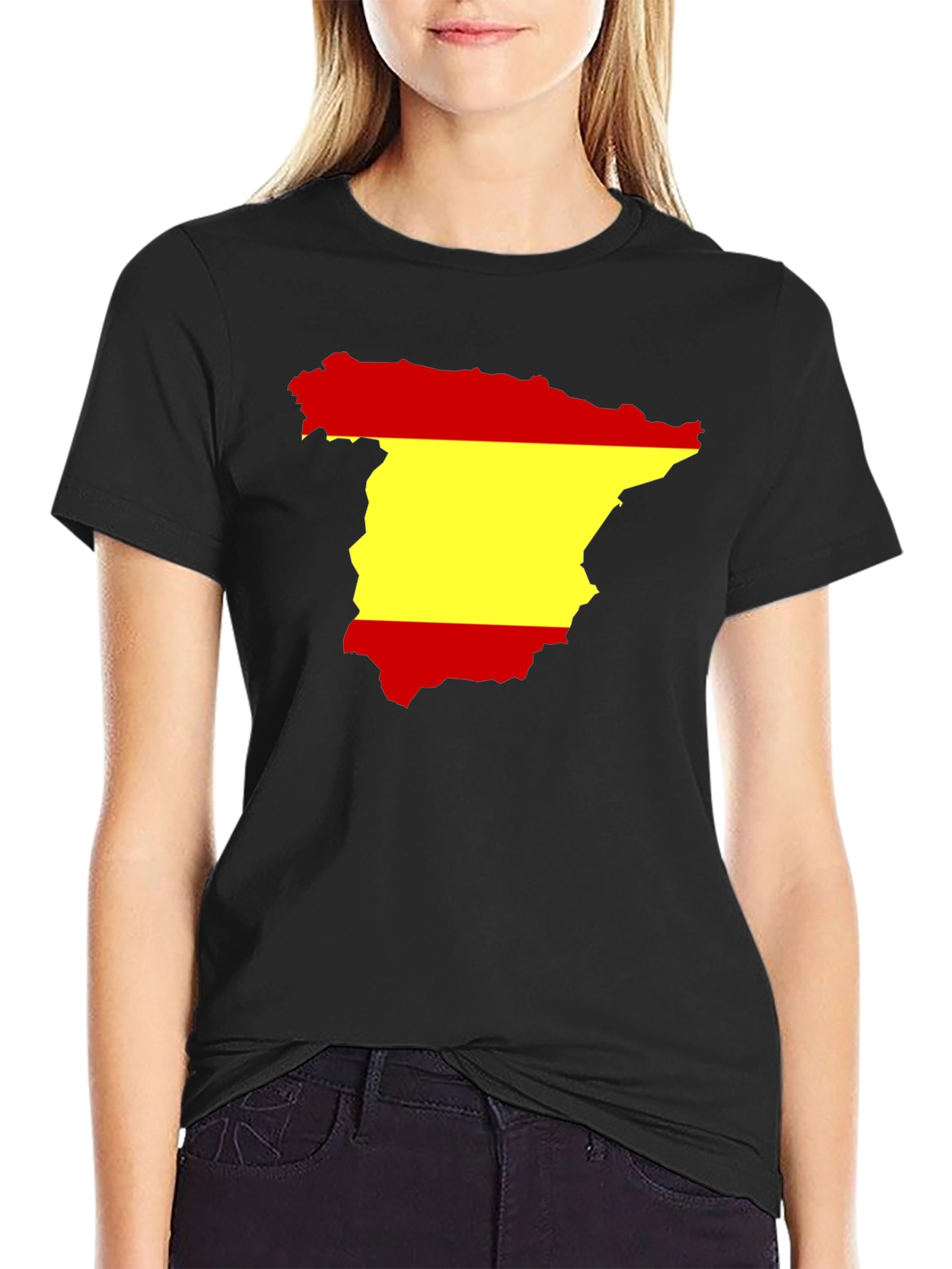 Spain Flag Map Graphic T-Shirt