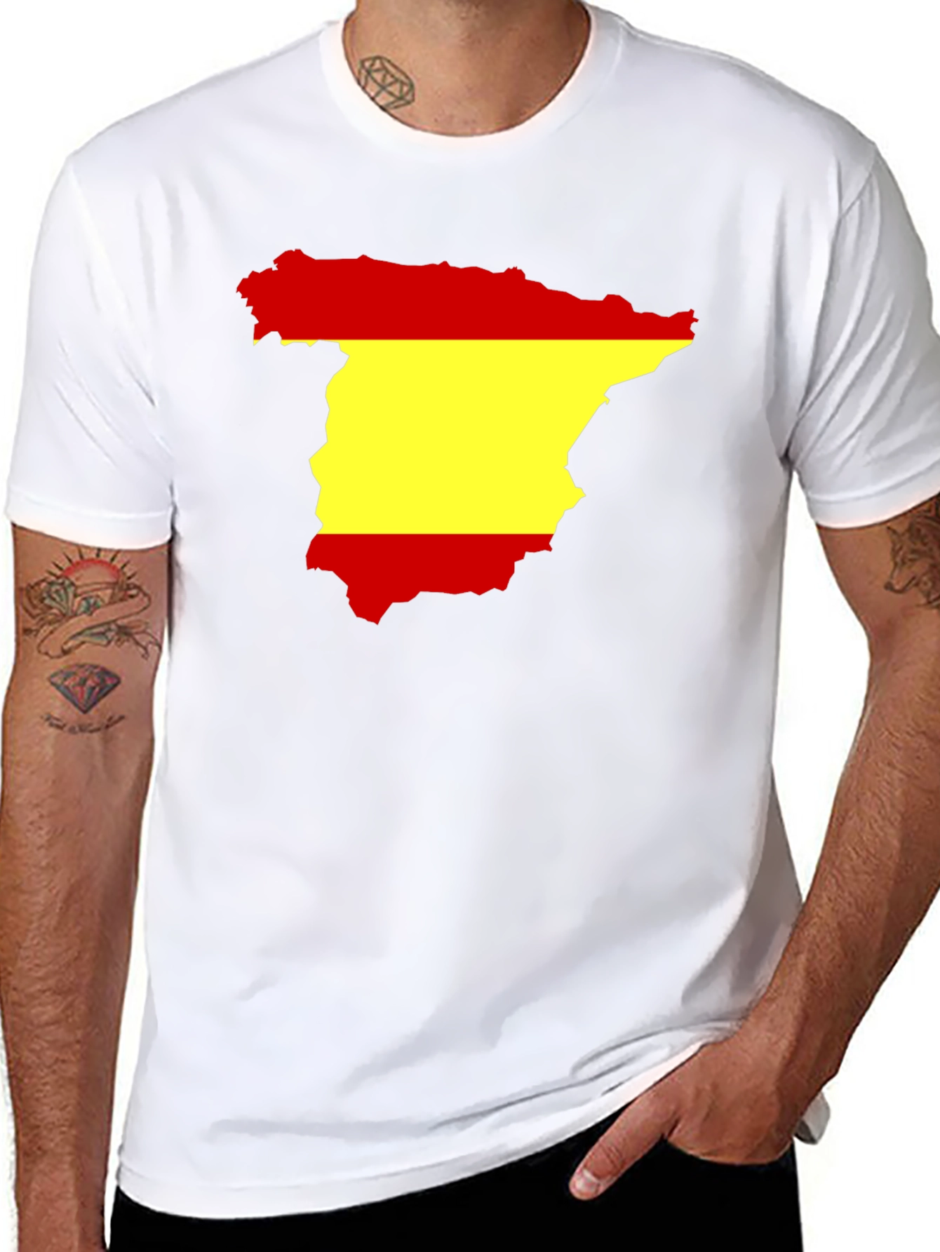 Spain Flag Map Graphic T-Shirt