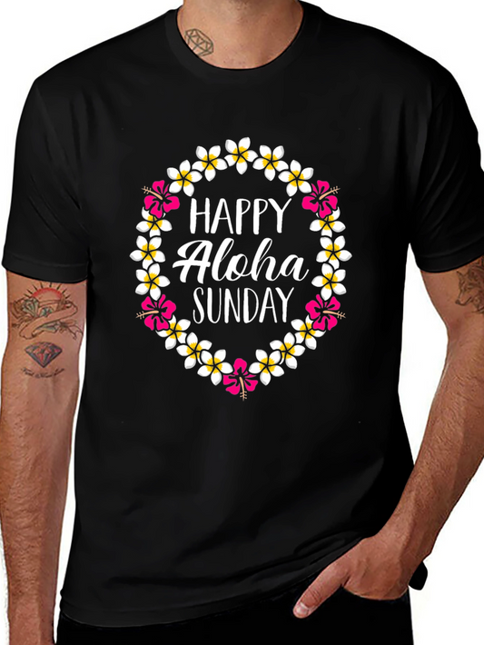 Happy Aloha Sunday Graphic T-Shirt