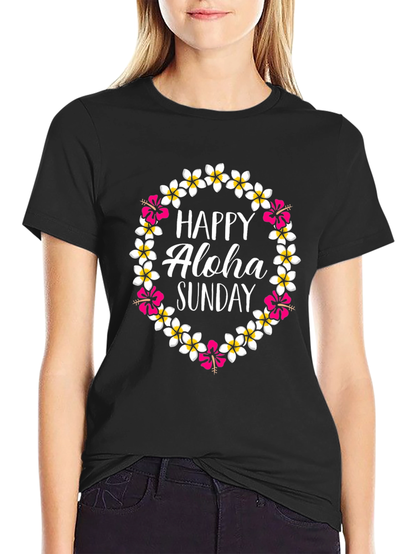 Happy Aloha Sunday Graphic T-Shirt