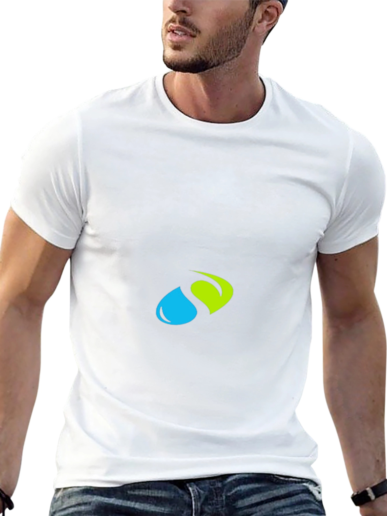 Modern Black Tee with Abstract Logo